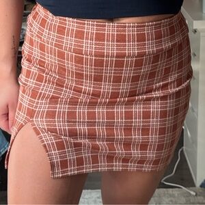 Plaid Tan Skirt
